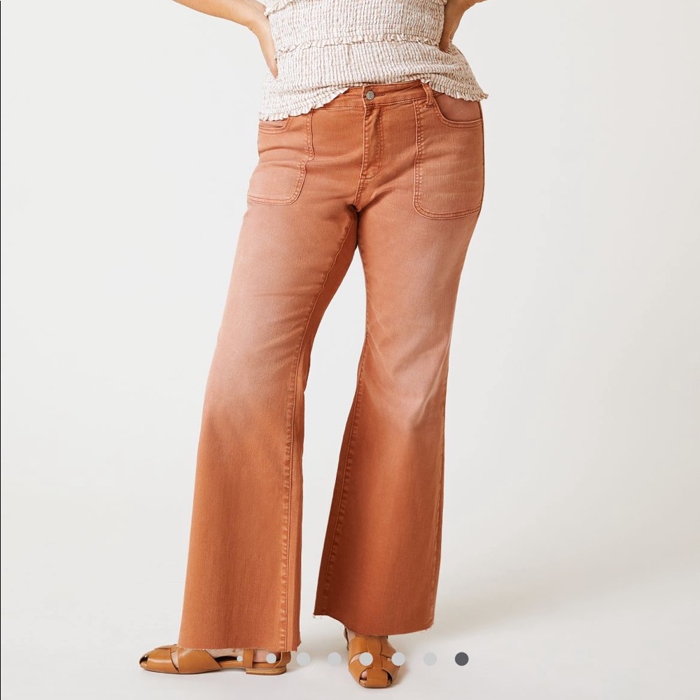 NWT Pilcro and the Letterpress Women's Boot Cut Jeans in Rust